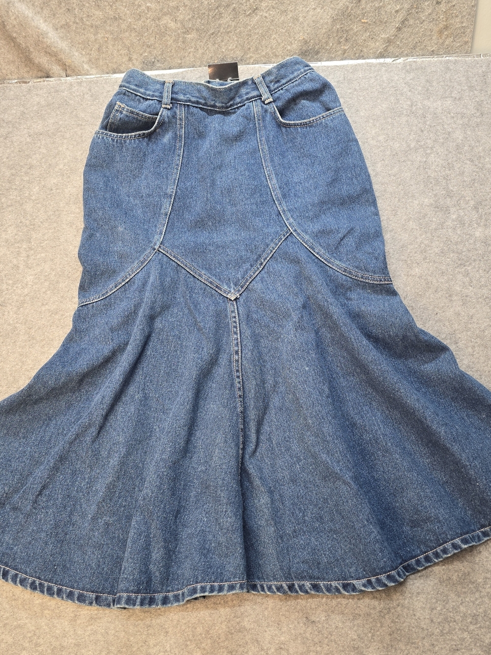 Vintage Gitano Express Paneled Denim Mermaid Skirt Size 11/12